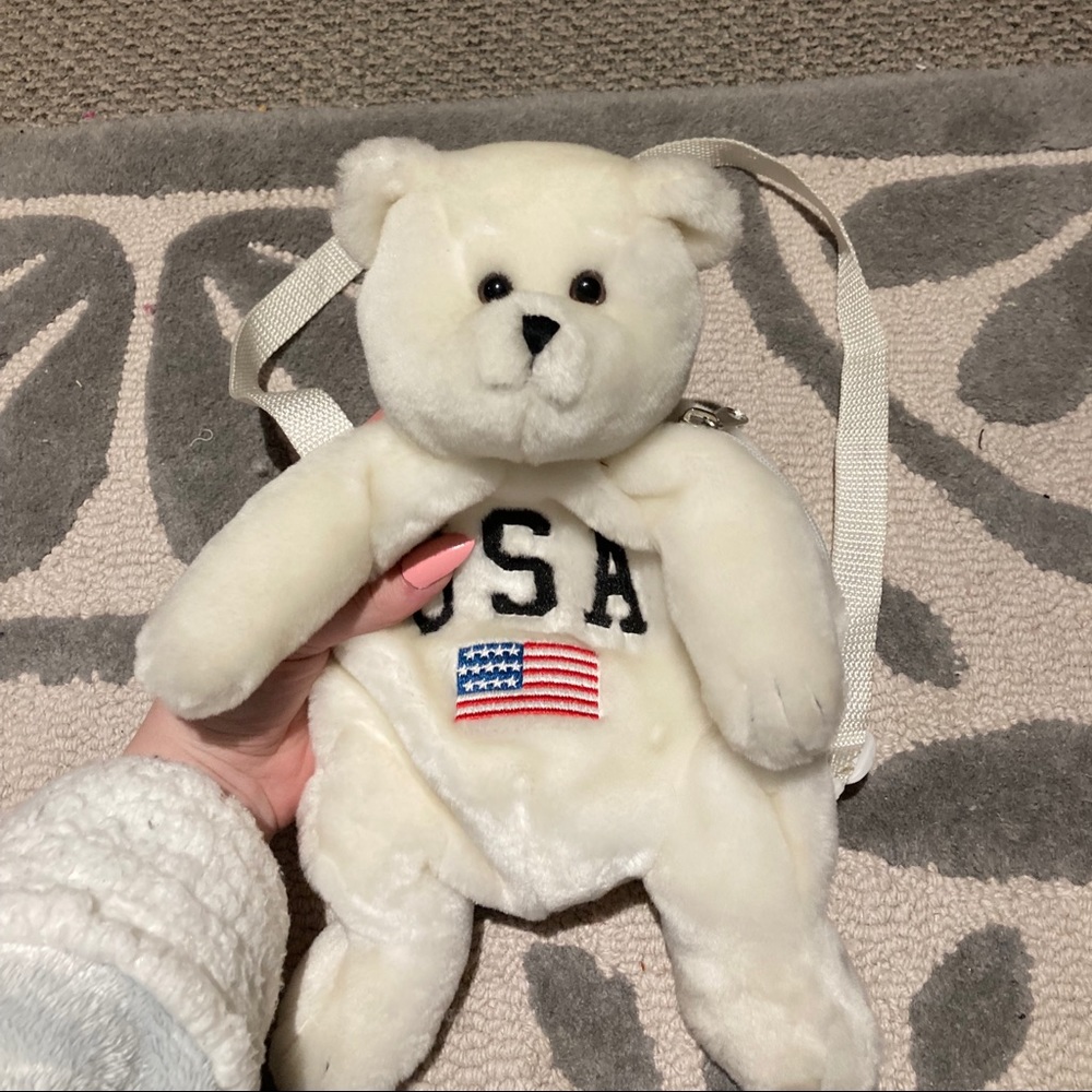 Stuffed bear backpack